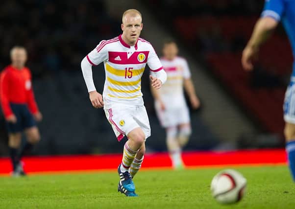 Steven Naismith in action for Scotland against Northern Ireland. The Everton striker supports a number of charities. Picture: John Devlin