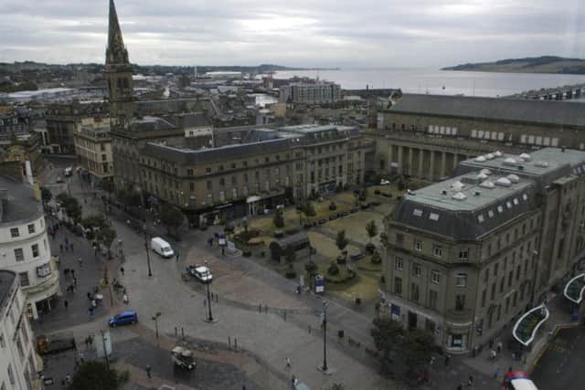 City Square, Dundee, with the Caird Hall on the left