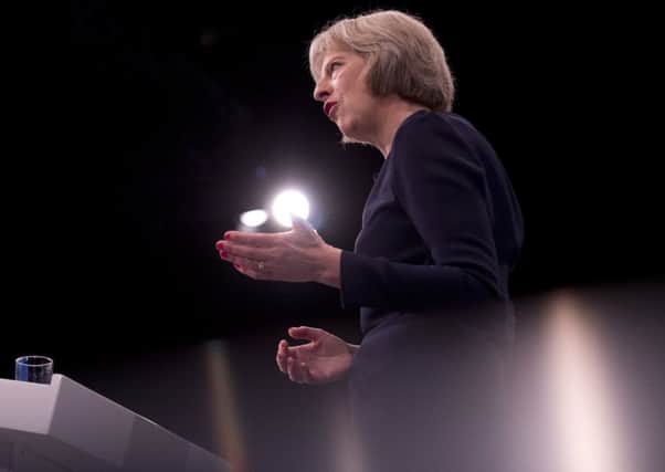 Home Secretary Theresa May used harsher rhetoric than commentators expected over immigration. Picture: AFP/Getty Images