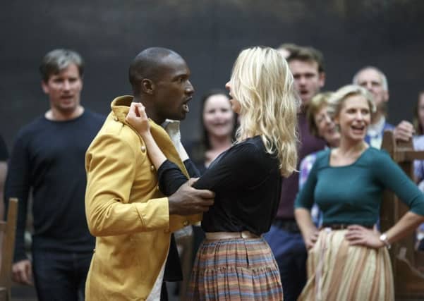 Scottish Opera's new production of Carmen. Noah Stewart, left, as Don Jose, and Justina Gringyte, right, as Carmen. Picture: Robert Perry