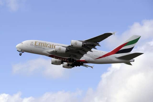 Glasgow Aiport has attracted many large carriers like Dubai-based giants, Emirates. Picture: John Devlin