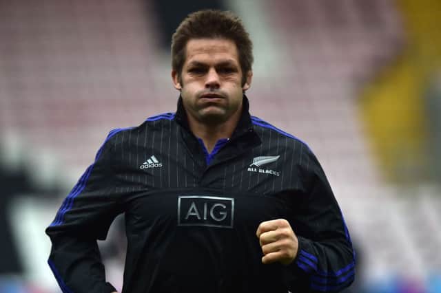 Richie McCaw will miss the Tonga match with a thigh problem. Picture: AFP