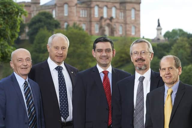 From left: Torquil MacLeod, Ian MacDonald, Angus MacLeod, George MacWilliam, Ian Donaldson