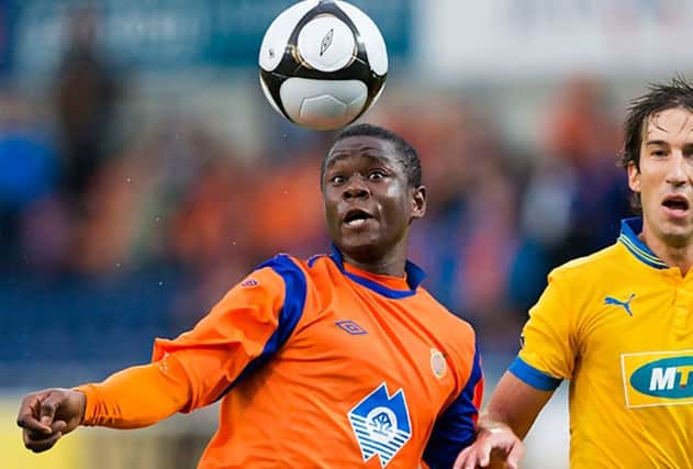 Leke James, left, in action for Aalesunds against APOEL. Picture: Getty