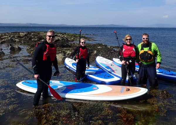 Pamela Moffat with husband Iain, far left, daughter Orla and instructor Dave Rossetter. Picture: Contributed