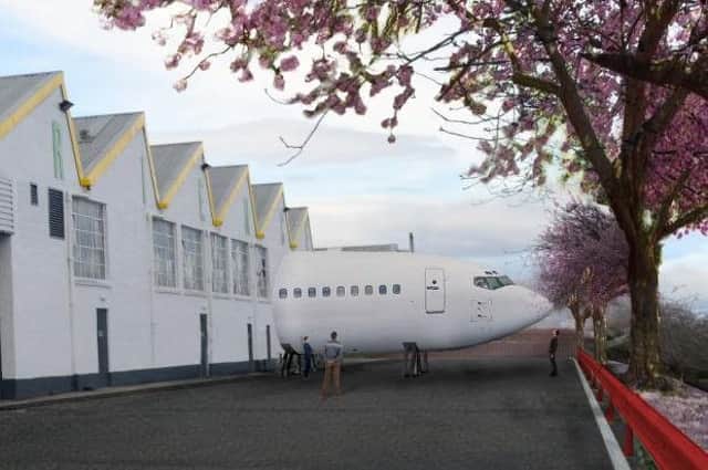An artistic impression of the aircraft at the Renfrewshire leisure centre. Picture: The Experience