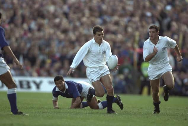 Scotland and Western Samoa met at the 1991 World Cup, with Iwan Tukalo and Scott Hastings helping the Scots run out 28-6 winners in the quarter-final at Murrayfield. Picture: Getty
