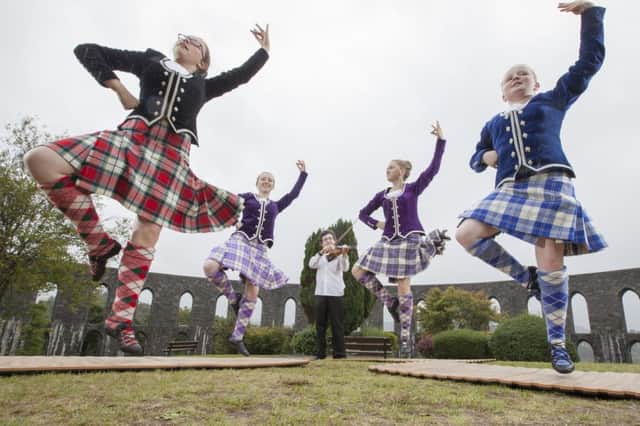 Dancers  from Isla Sinclair School of Dance prepare for the Royal National Mod. Picture:  Ross McLeish,