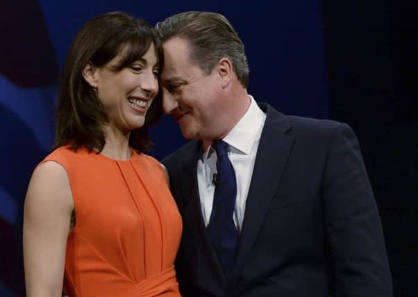 Prime Minister David Cameron with wife Samantha after his speech to the Tory conference last week. Picture: AFP/Getty Images