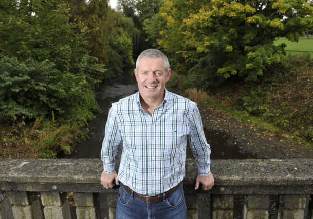 Gavin Hastings pictured by the Water of Leith close to Edinburghs Murrayfield Stadium, the ground which he graced on many occasions for his country. Picture: Ian Rutherford