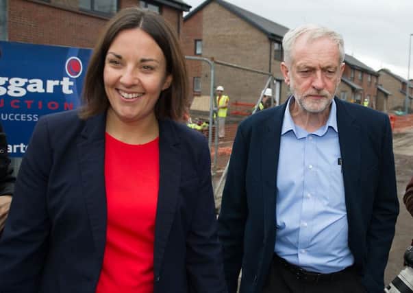 Scottish Labour leader Kezia Dugdale with UK party leader Jeremy Corbyn - who favours unilateral UK disarmament. Picture: John Devlin