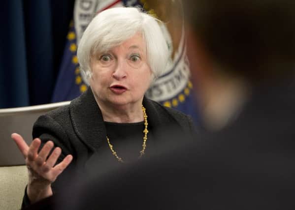 Federal Reserve Chair Janet Yellen answers questions during a news conference in Washington. Picture: AP