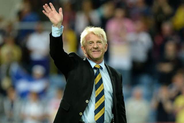 Gordon Strachan waves to the fans in Portugal, but was it a final farewell? Picture: PA