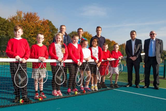 Pupils of Antonine Primary School enjoyed a coaching session at Drumchapel Park tennis courts. Picture: Contributed