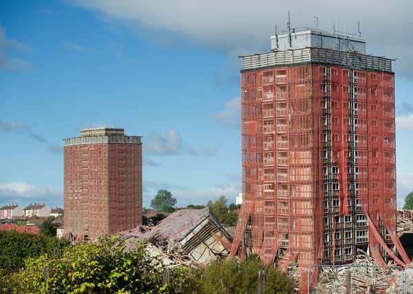The remaining flats after the blowdown which didnt go as expected. Some 2,500 residents were delayed getting back to their homes. Picture: TSPL