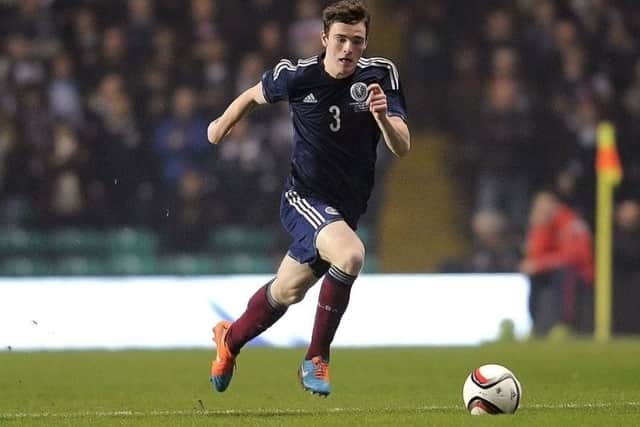 Gordon Strachan handed former Dundee United defender Andrew Robertson his Scotland debut. Picture: John Devlin
