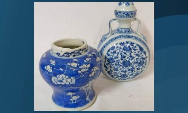 Chinese four mark porcelain jug and bowl sold February at Taylors in Montrose for a reported £200,000.
