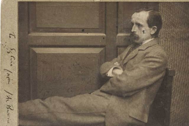 JM Barrie, in an undated photo addtressed to Sylvia (likely Sylvia Llewellyn Davies). Picture: Getty