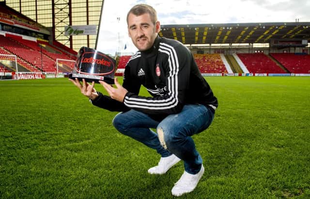 Niall McGinn capped an impressive week with the Player of the Month gong. Picture: SNS