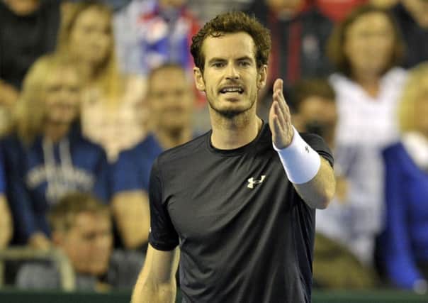 Andy Murray and Team GB take on Belgium in the final at the end of next month. Picture: Ian Rutherford