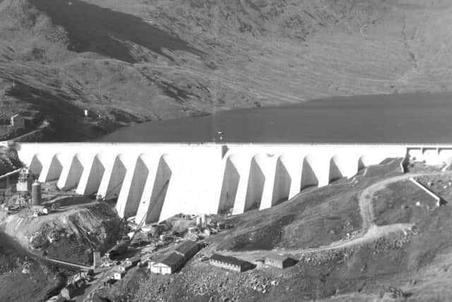 The Cruachan reservoir hydro-electric dam in October 1965