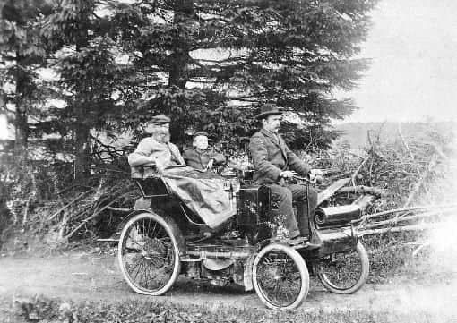 Thomas Mowat pictured at the controls of his own design 1900. Picture: Grampian Transport Museum