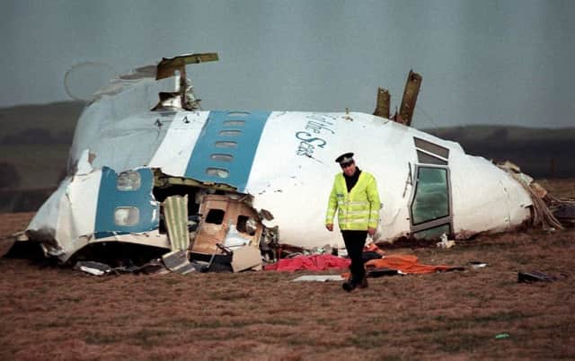 The scene of the Lockerbie bombing in 1988. Picture: AFP