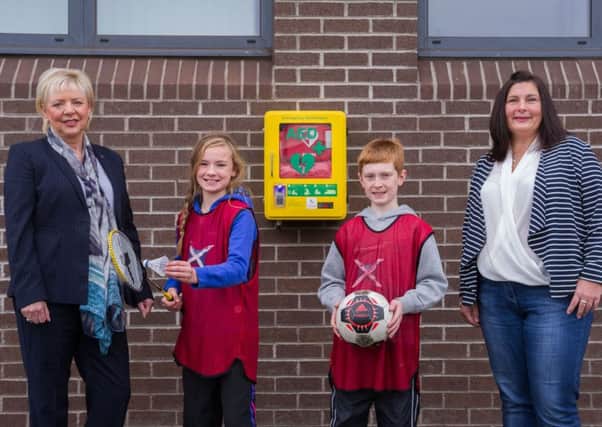 Councillor Catherine Fullerton, Claudia Wark, Finlay Francey and Claire Nicol. Picture: Scott Taylor