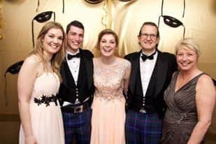 Lucy Lintott (centre) at her 21st birthday party this summer with  (left to right) sister Laura, brother Ross, dad Robert and mum Lydia.