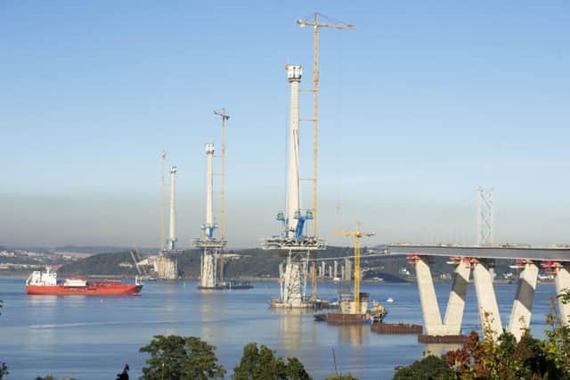 The Queensferry Crossing has been built largely with steel imported from China. Picture: Ian Rutherford
