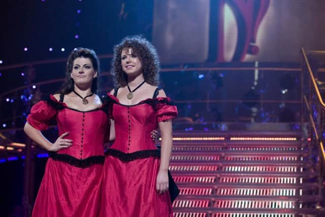 Jessie Buckley, left, with Jodie Prenger on I'll Do Anything. Picture: Kay Edwards/BBC