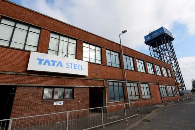 The Tata plant in Motherwell is among those expecting the jobs axe today. Picture: SWNS