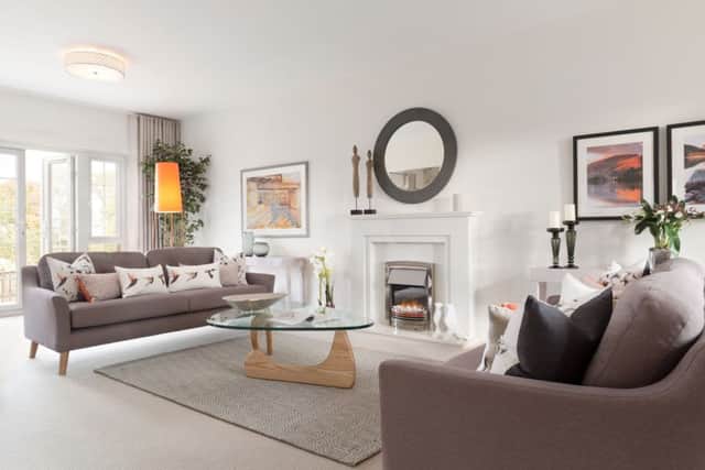 The sitting room in one of the new showhomes