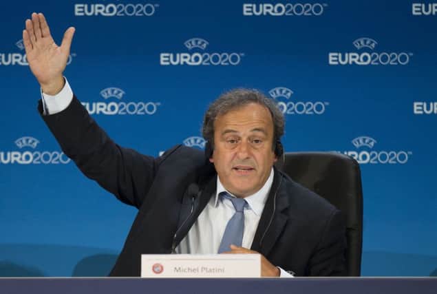 Michel Platini has incurred a 90-day suspension from all football-related activity. Picture: PA