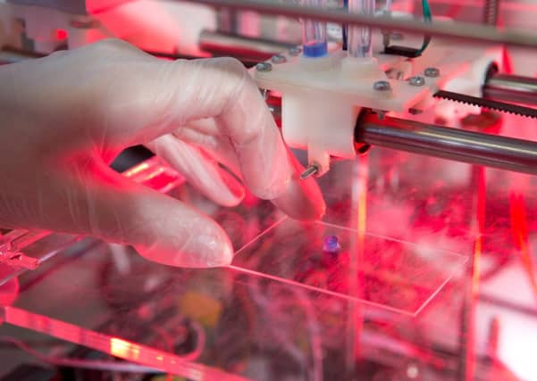 Bioengineering, 3D cell printing, Heriot-Watt University Picture: Scottish Enterprise/McAteer photograph