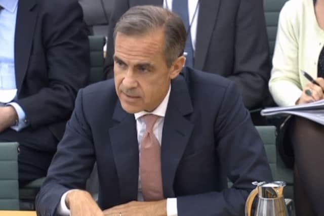 BoE governor Mark Carney gives evidence at the Treasury select committee. Picture: PA Wire