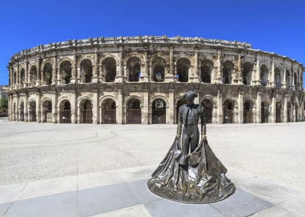 The spectacular Ancient Roman Amphitheater in Nimes, France. Picture: Getty