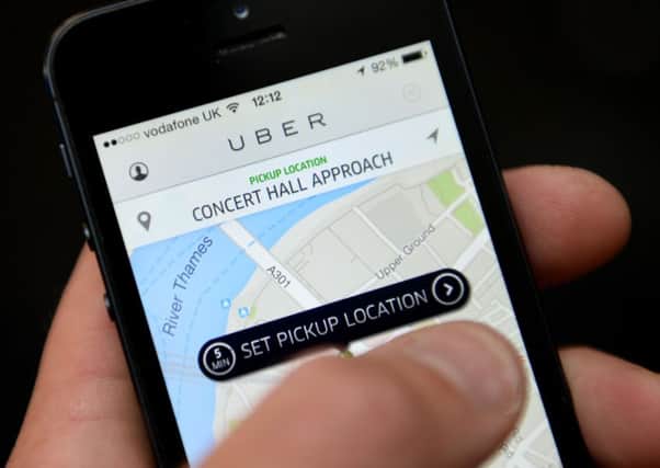 Uber was launched in Glasgow last week. Picture: PA