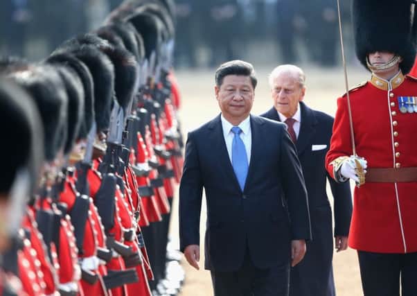 Chinese President Xi Jinping at the Official Ceremonial Welcome for the Chinese State Visit. Picture: Getty