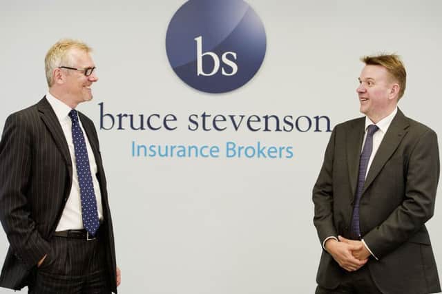 Bruce Stevenson commercial director Andrew Adam, left, with chief executive Edward Bruce