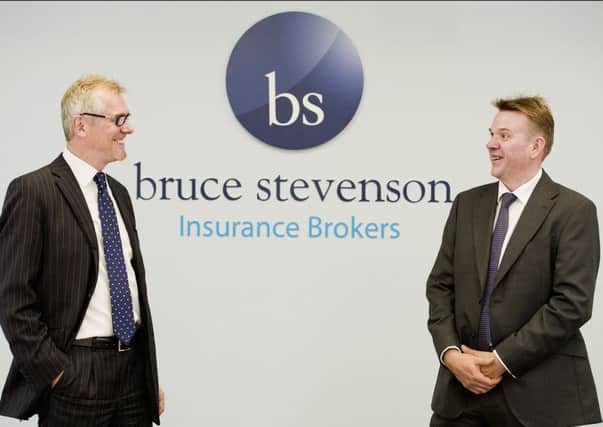 Bruce Stevenson commercial director Andrew Adam, left, with chief executive Edward Bruce
