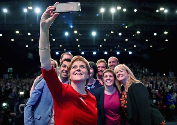 Nicola Sturgeon at the recent SNP conference, where the BBC was accused of peddling half-truths. Picture: Getty