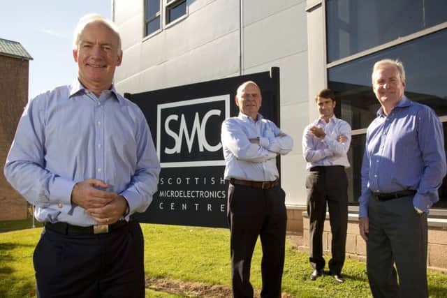 From left, Pyreos chief executive Andrew Wallace, Tony Lear, Philipp Rose and chairman Howard Ford