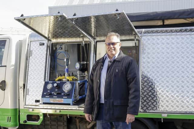 EnerMech's Stephen David with a mobile valve-testing unit