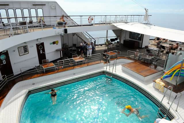 The swimming pool on the cruise liner MS Astor