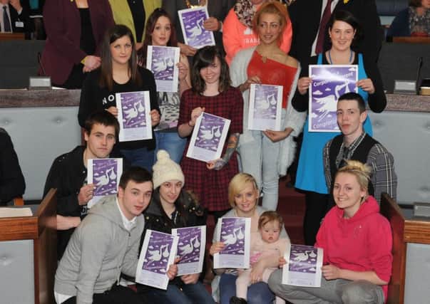 Young care leavers spoke at Falkirk Council earlier this year ahead of the covenant launch. Picture: Bill Miller