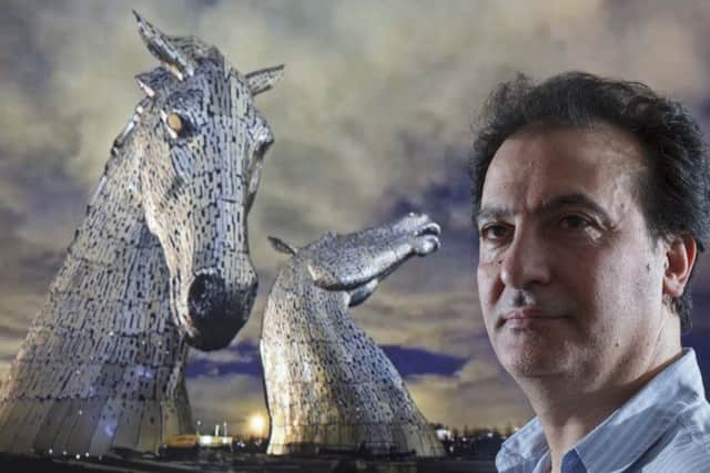 Walid Salhab with his timelapse film The Kelpies. Picture: Toby Williams