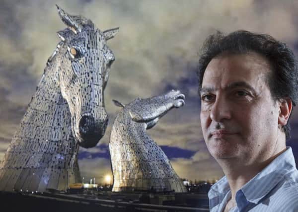 Walid Salhab with his timelapse film The Kelpies. Picture: Toby Williams