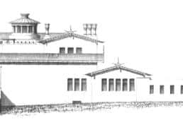 A side elevation and plan view of the Holmwood residence. Photo: Scotcities