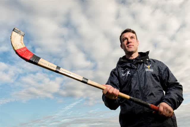 Scotland's John Barr pictured ahead of the shinty hurling international against Ireland. Picture: Neil Paterson